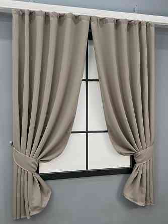 Комплект штор коротких VR-Textil Bagema Rvs № 1896ш 140х170 см 2 шт Серо-бежевый (35-0444) Киев