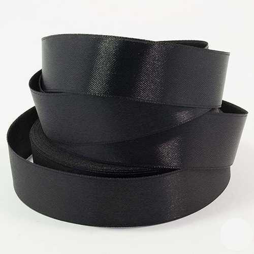 Стрічка атласна чорна 23 м Київ - фото 1