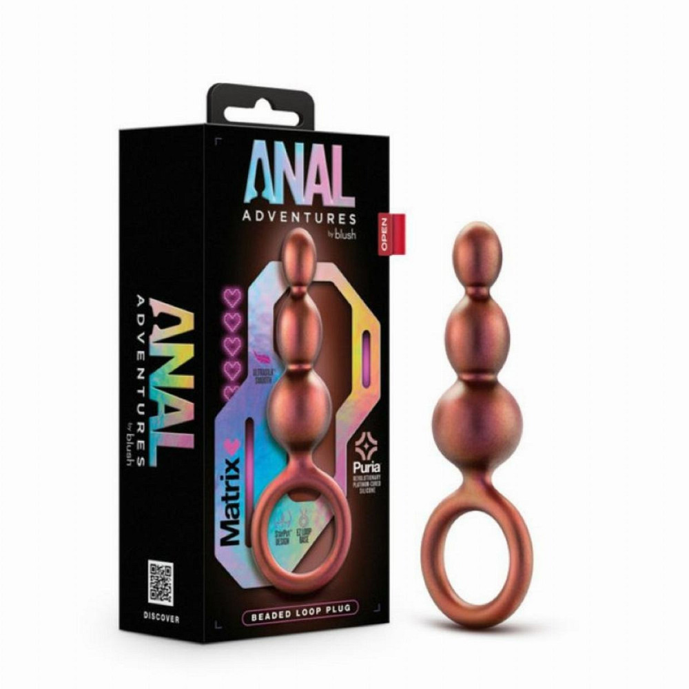 Анальна пробка з петлею з бісеру ADVENTURES MATRIX Sex Aura Київ - фото 1