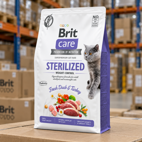 Корм сухий Brit Care Cat для стерилізованих котів з надмірною вагою 2 кг. Київ
