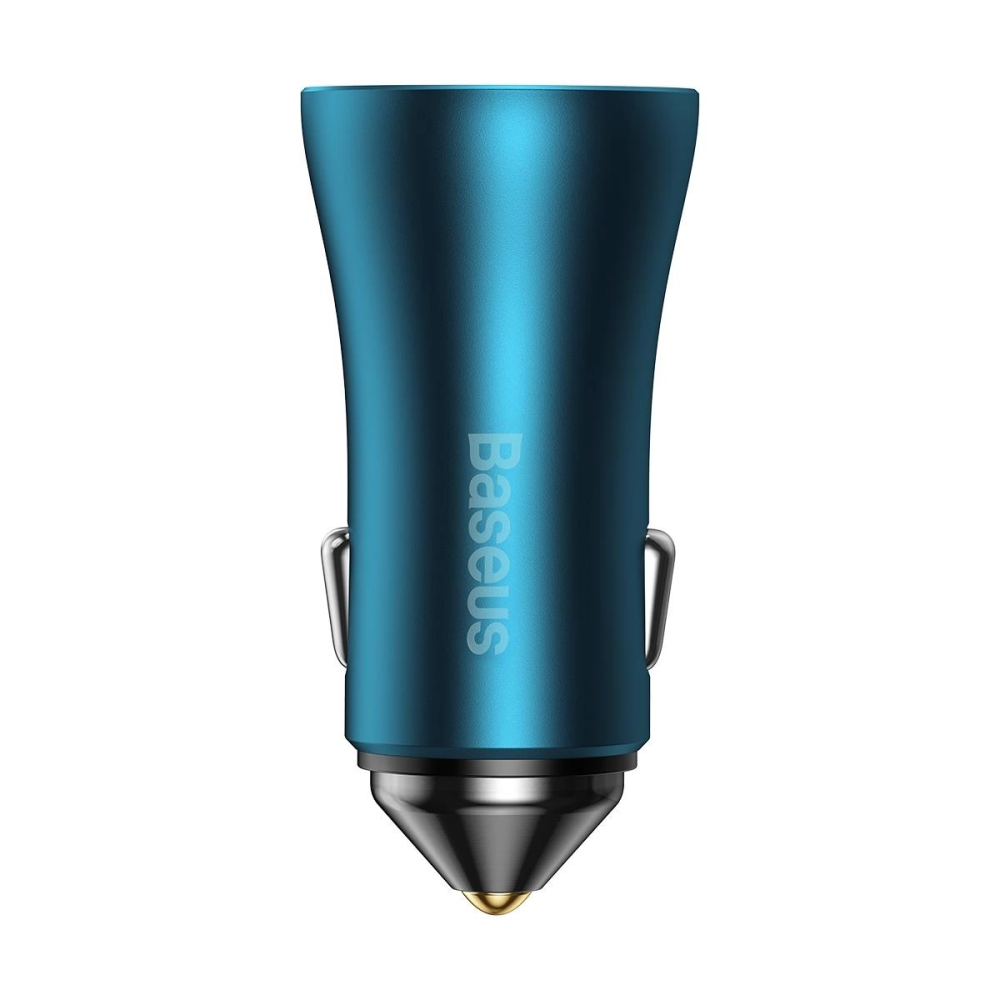 Автомобильное зарядное устройство Baseus Golden Contactor Pro Dual Fast Charger Car Charger C+C 40W Blue Одесса - изображение 4