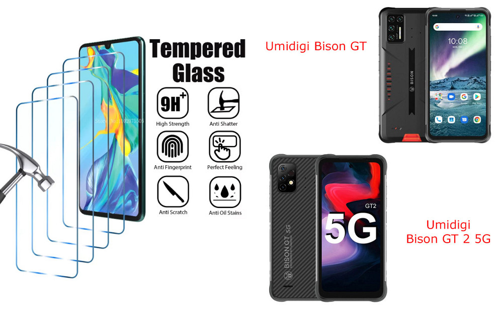 Захисне скло ArmorGlass для Umidigi Bison GT, Bison GT 2 5G – стійке до подряпин та ударів Київ - фото 1