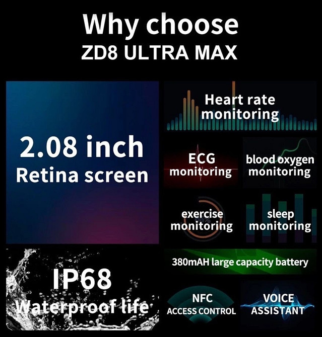 Новые Смарт часы ZD 8 Ultra Max Киев - изображение 2