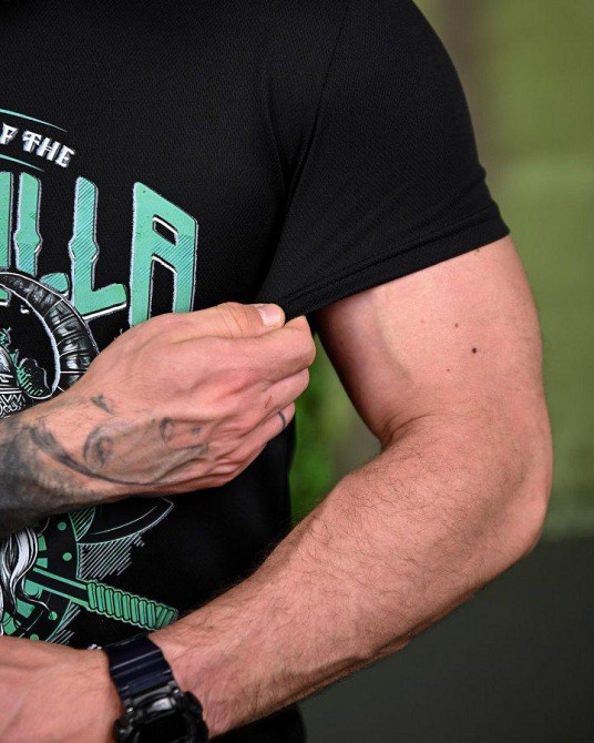 Тактична потовідвідна футболка Valhalla black ПП7703 Одеса - фото 4