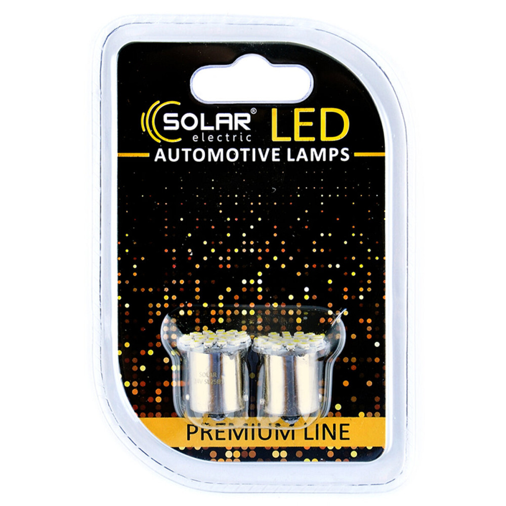 LED автолампа Solar 24V G18.5 BA15s 22SMD white, 2шт Киев - изображение 1