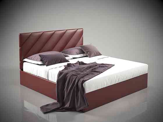 Ліжко SherridanDesign з підйомним механізмом каркас метал 140x200 бордовий Київ