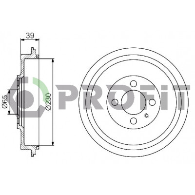 Тормозной барабан Profit 5020-0092 Винница - изображение 1