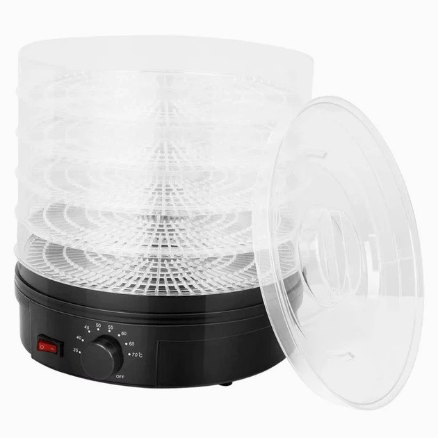 Сушарка для фруктів та овочів 5 ярусів 800Вт чорний Rainberg RB-912 електро дегідратор DA-80 Львів - фото 1