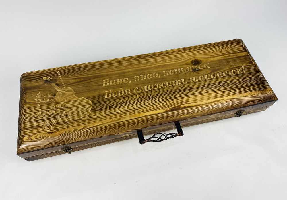 Подарунковий набір шампурів у дерев'яному кейсі ВОВК HAPPY DAYS Тернопіль - фото 7