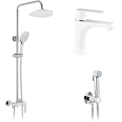 Душевой гарнитур Kroner Armada-W063 + змішувач Armada-W010 + змішувач Bidet-C082 (CVS30213) Винница - изображение 1