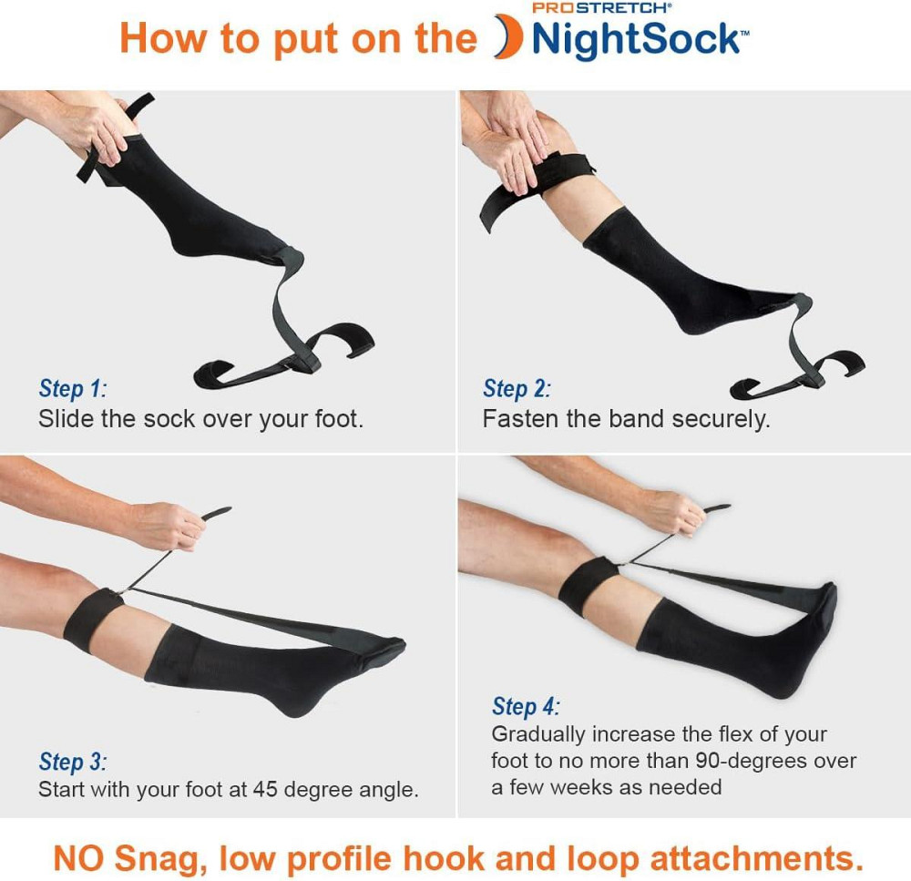 Носок ортопедический, фиксатор стопы ProStretch для лечения подошвенного фасцита и ахиллового сухожилия ночной Киев - изображение 12