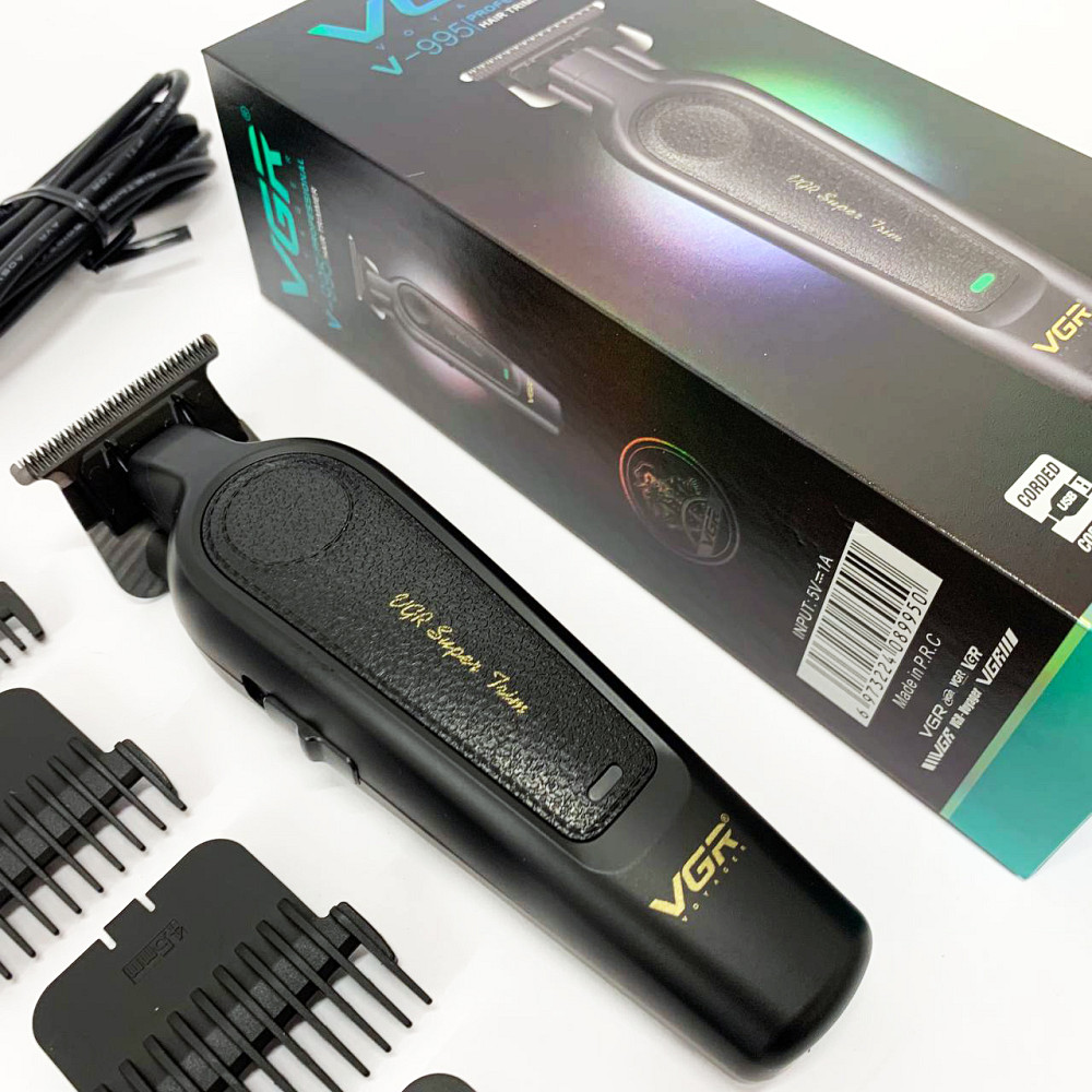 Малошумная машинка для стрижки волос VGR V-995, Профессиональная машинка для стрижки головы OI-41 Львов - изображение 12