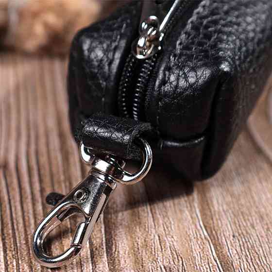 Вместительная ключница унисекс из натуральной кожи Shvigel 16227 Черная Киев