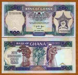 Гана/Ghana 500 Cedi 1994 Pick 28c UNC Полтава