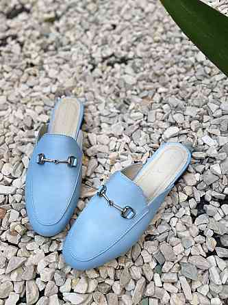Olli Шльопанці жіночі OLLI Л-1-10152 блакитні (літо, шкіра натуральна) (4550) 37 Коломия