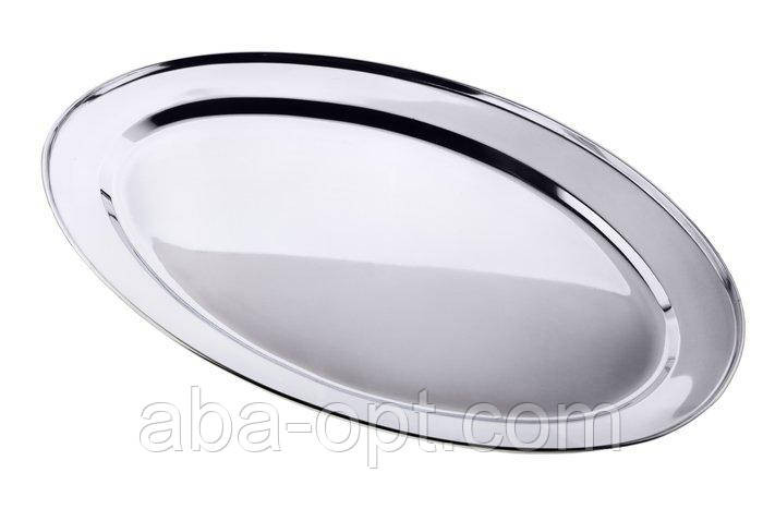 Піднос барний нержавіючий овал 40 х 27 cм (шт) Одеса - фото 1