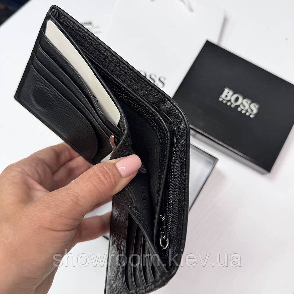 Кожаный мужской вертикальный кошелек Lacoste (6602) Киев - изображение 7