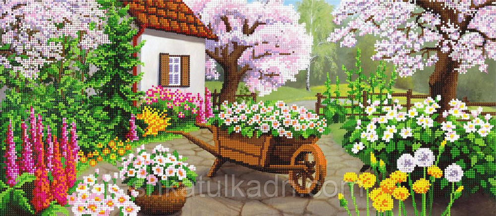Схема для вишивання бісером весняний сад Дніпро - фото 2