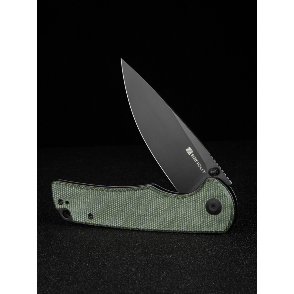 Ніж складаний туристичний Sencut Praktisk, (9.1 см) 9Cr18MoV / Micarta темно-зелений Київ - фото 11