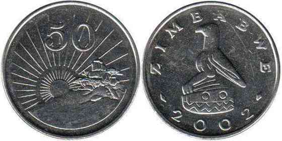 Zimbabwe Зимбабве 50 Cent 2001 UNC Полтава