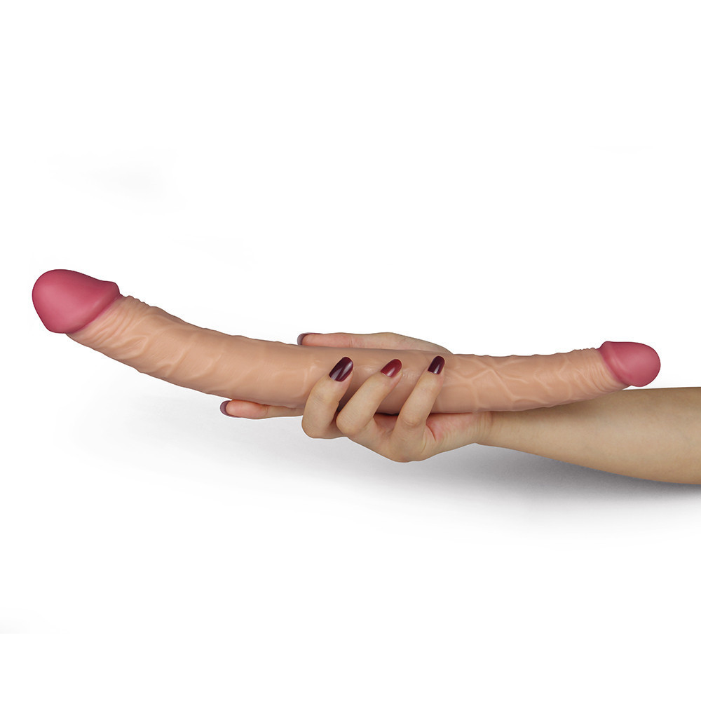 Двосторонній фалоімітатор - King-Sized Realistic Ladykiller Tapered Double 14" Sex Aura Київ - фото 7