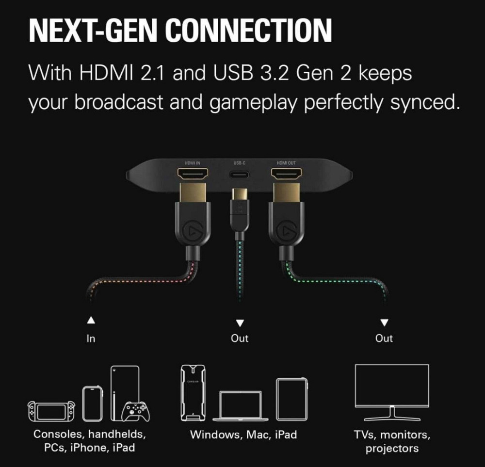 Пристрій відеозахоплення Elgato Game Capture 4K X 1 шт. NEW! Харків - фото 7