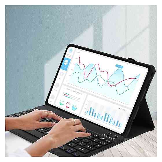 Клавиатурный чехол для Lenovo Tab M10 Plus (3rd Gen) Черный Bluetooth QWERTY съемная клавиатура 10.6