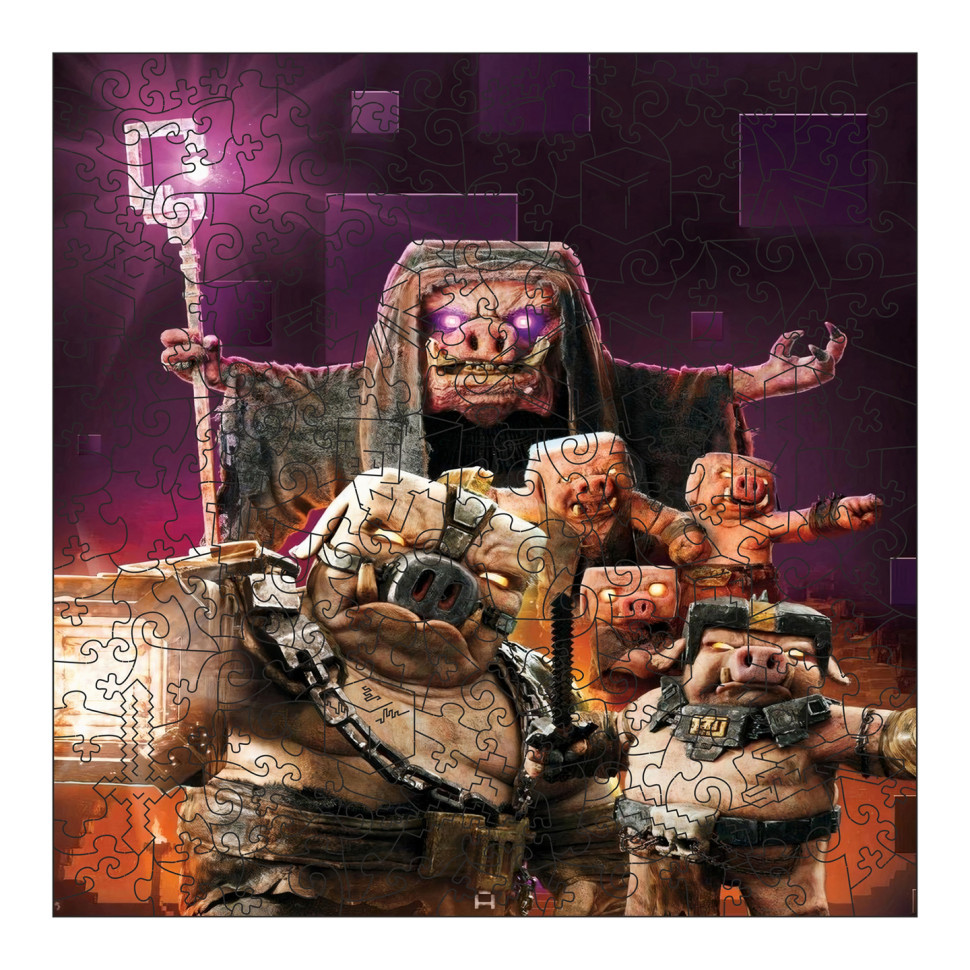 Фигурный пазл из дерева 