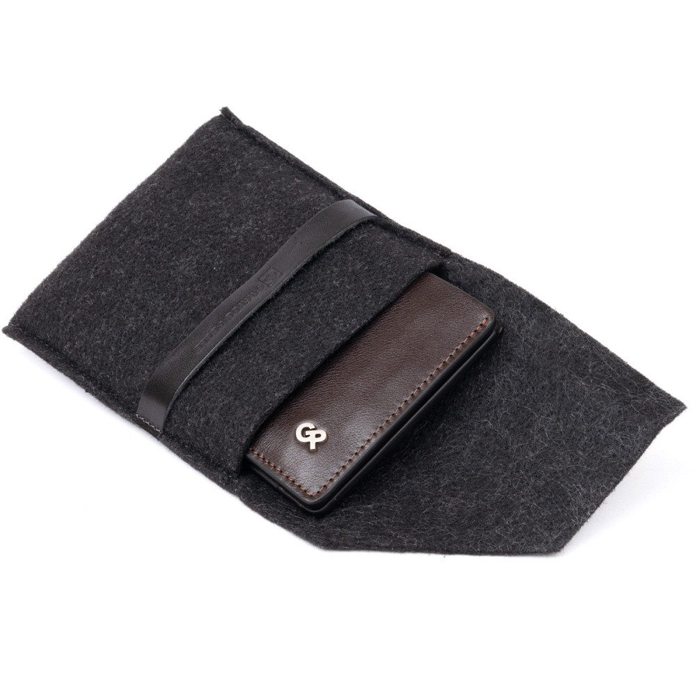 Вертикальне портмоне-кредитниця комбі в гладкій шкірі GRANDE PELLE 11328 Коричневе Київ - фото 5