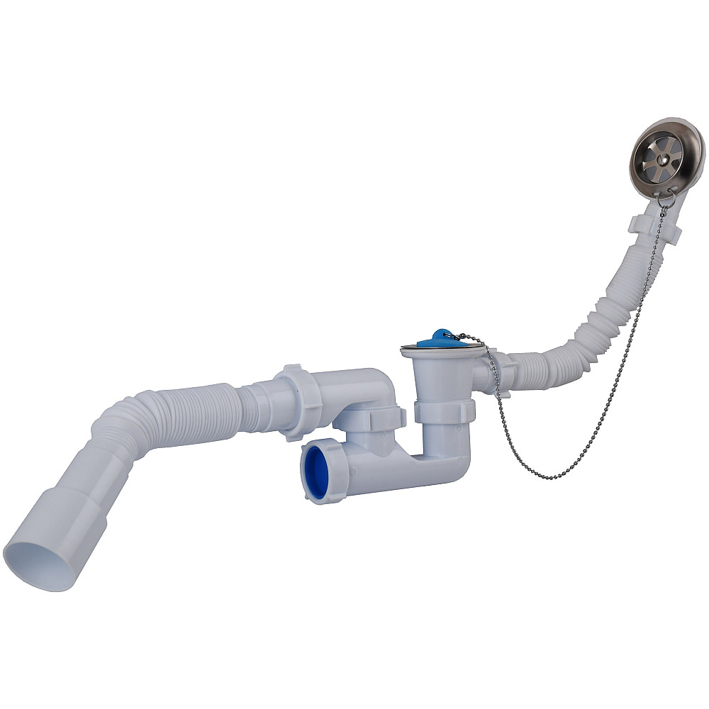 Сифон OPTIMUM для ванни з ревізією, випуском 1 1/2″*40, перелта гнучкою трубою 40*40/50 OPTI 26033 Тернопіль - фото 1