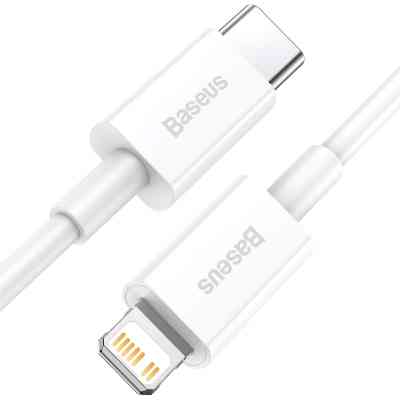 Дата кабель USB-C to Lightning 1.0m 20W Superior Series White Baseus (CATLYS-A02) Вінниця