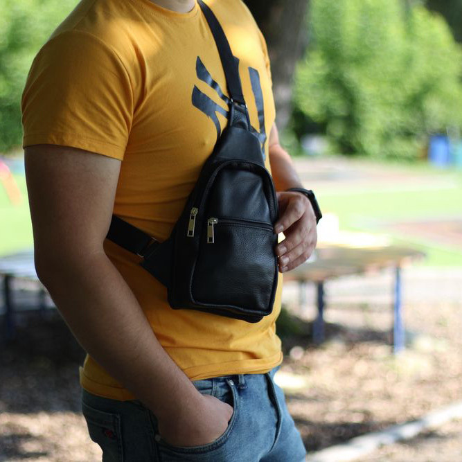 Мужская городская сумка кросс-боди, Сумки слинг мужские кросс боди, Мужские сумки через плечо ZJ-12 Львов - изображение 20