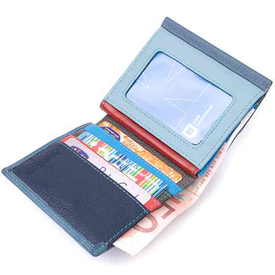 Стильный женский кошелек среднего размера из натуральной кожи ST Leather 19497 Бирюзовый Киев