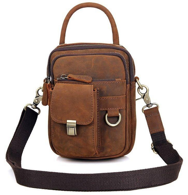 Сумка чоловіча в вінтажному стилі Коричнева (Vintage) Київ - фото 20