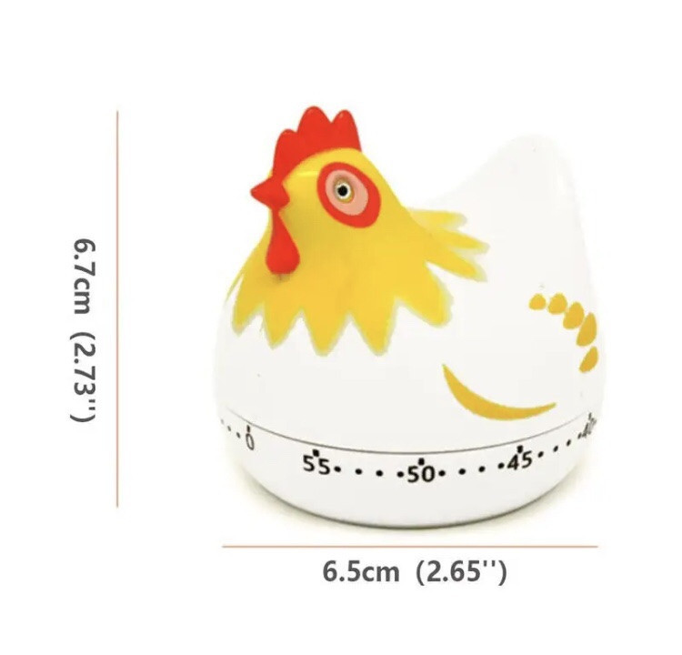 Таймер механічний для кухні, зворотній відлік, "Курочка жовта", кухонний таймер настільний, жовтий Київ - фото 4