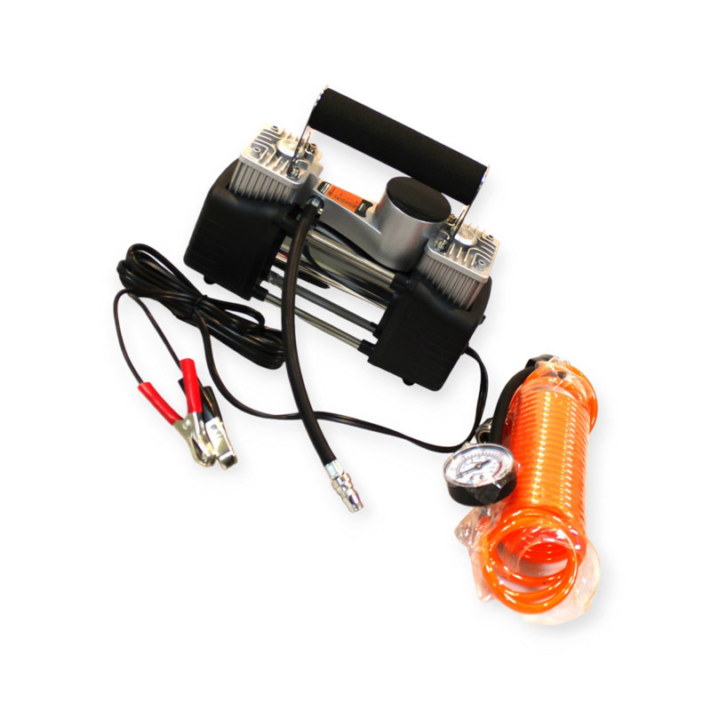 Компрессор 2 цилин 264w/10атм/60л/5м шланг спирал с ман/клемы/сумка Мукачево - изображение 2