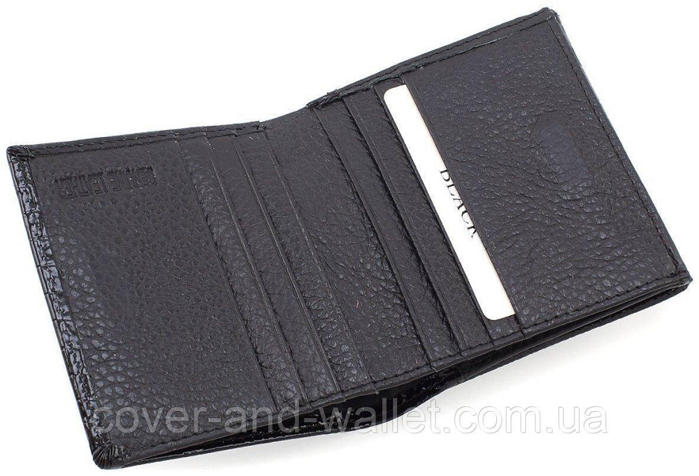 Красный лаковый женский кошелек маленького размера с монетницей ST AE 219 Черный Киев - изображение 5