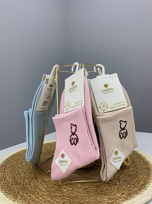 Носки женские со стильными мишками р.37-40 Черновцы - изображение 5