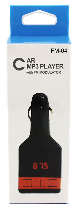 FM Модулятор для Авто FM-04, Bluetooth, MP3, USB, AUX Дніпро - фото 1
