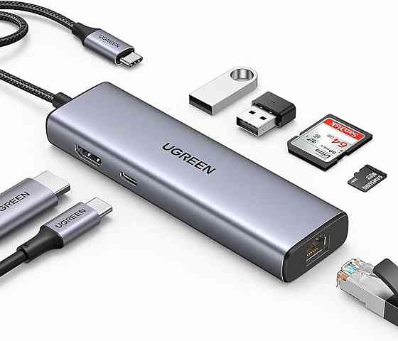 Хаб адаптер перехідник UGREEN CM512 USB-C багатофункціональний UGR-90568 Одеса