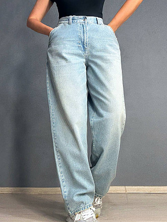 Джинси жіночі Its Basic 3097 SKATER jeans широкі з косими кишенями блакитні, блакитний, 36, 36, 76 с Одеса - фото 6
