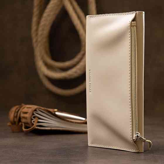 Жіночий класичний гаманець GRANDE PELLE 11521 Бежевий Київ