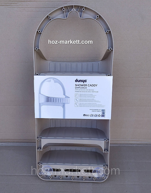 Полиця у ванну навісна настінна біла пластикова пряма 62 см Харків - фото 5