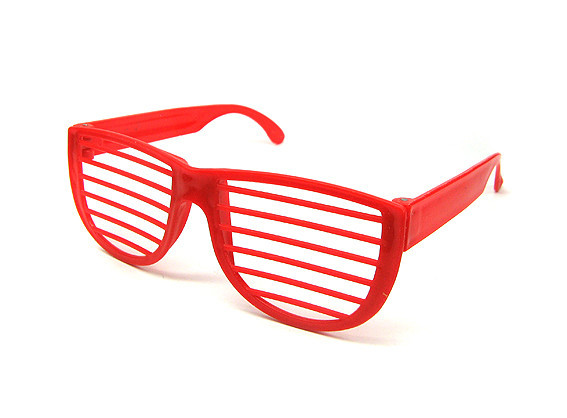 Очки жалюзи детские красные карнавальные Киев - изображение 1