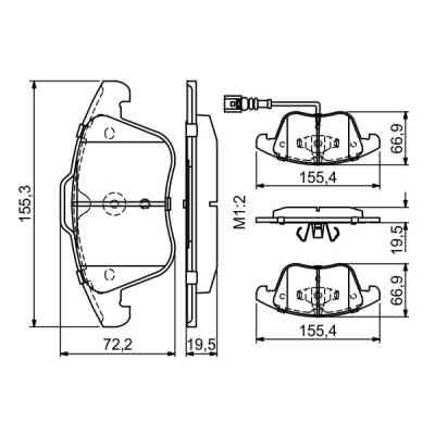 Тормозные колодки Bosch 0 986 494 372 Винница