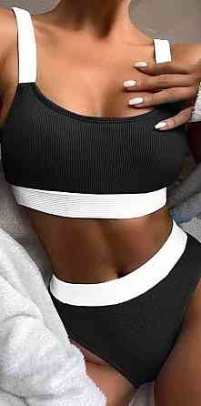 Купальник спортивний жіночий роздільний Чорний L Харків