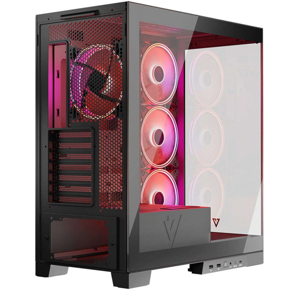 Корпус Modecom VOLCANO SPACE APEX ARGB 4x140mm fans MIDI USB 3.0x2+TYPE-C BLACK без БЖ ATX Вінниця - фото 13