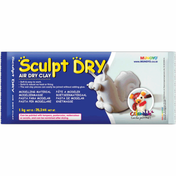 Масса для моделирования белая самозастывающая 250г ''Sculpt Dry’' MUNGYO 1000 Київ