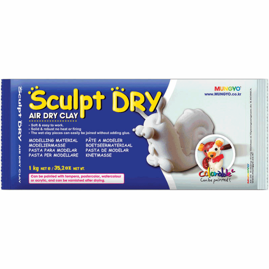 Масса для моделирования белая самозастывающая 250г ''Sculpt Dry’' MUNGYO 1000 Київ - фото 1