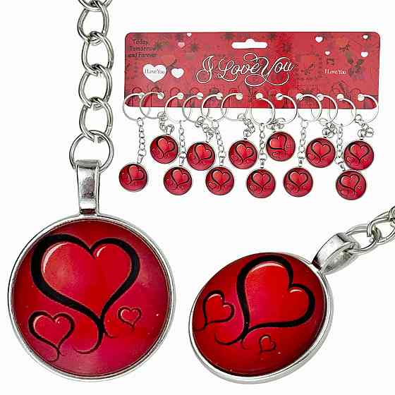 Брелоки для ключей Сердечки Любовь 12 шт Киев